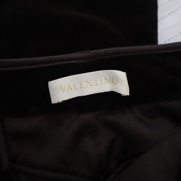 Valentino Vintage FW 2005 Chocolate Velvet Straight Leg Pants Size 4 - Picture 5 of 6
